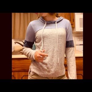 Purple and grey soft Hoodie